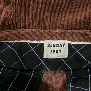 Wide leg corduroy pants